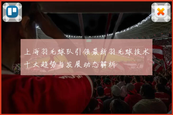 上海羽毛球队引领最新羽毛球技术十大趋势与发展动态解析